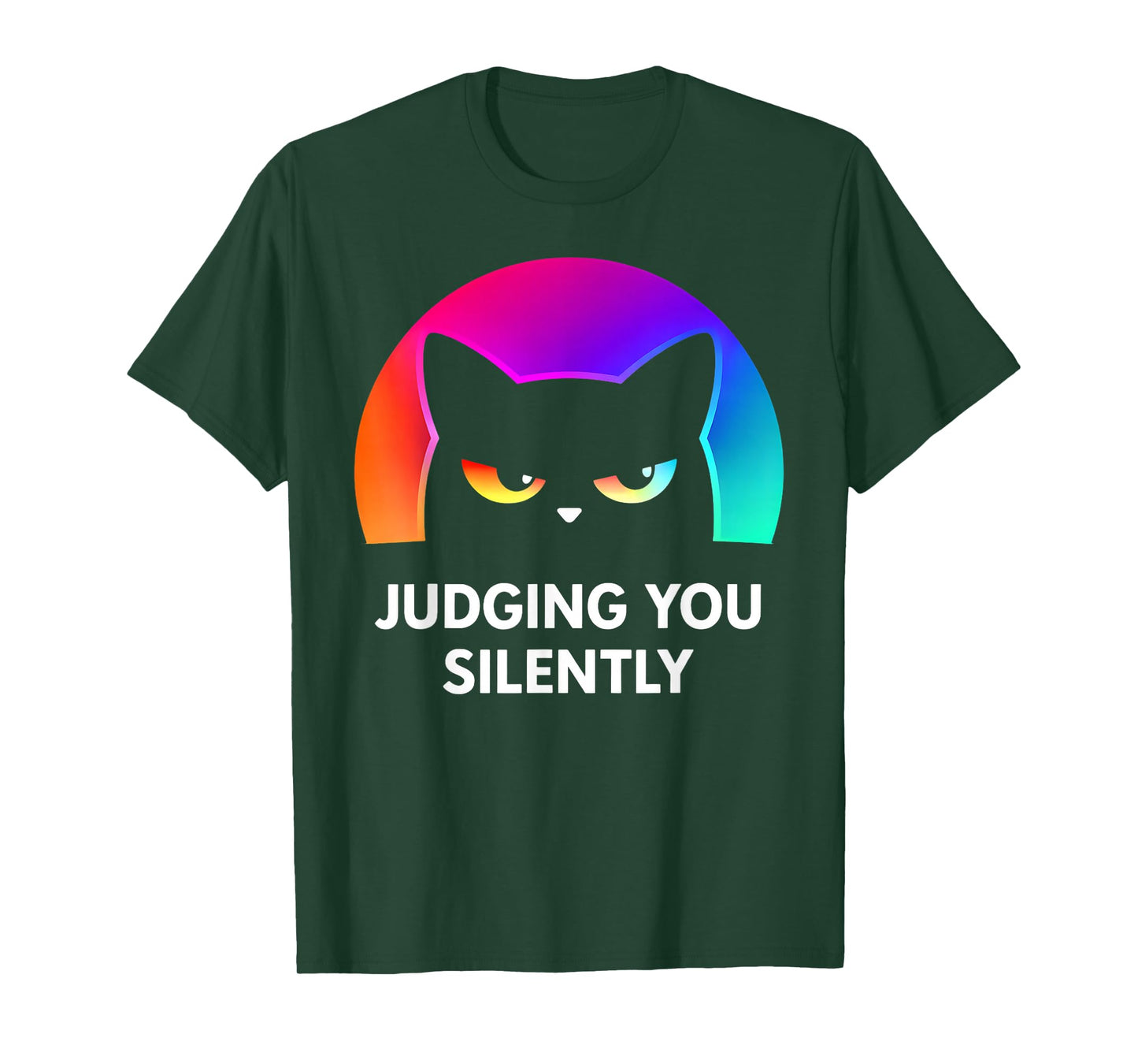 Funny Cat for Cat Lover Mom Dad Cat Judging You Silently T-Shirt