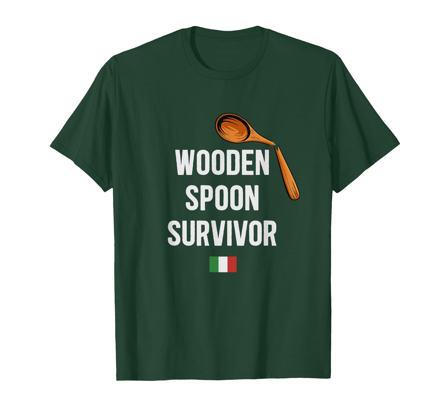 Wooden Spoon Survivor Funny Italian Humor T-Shirt