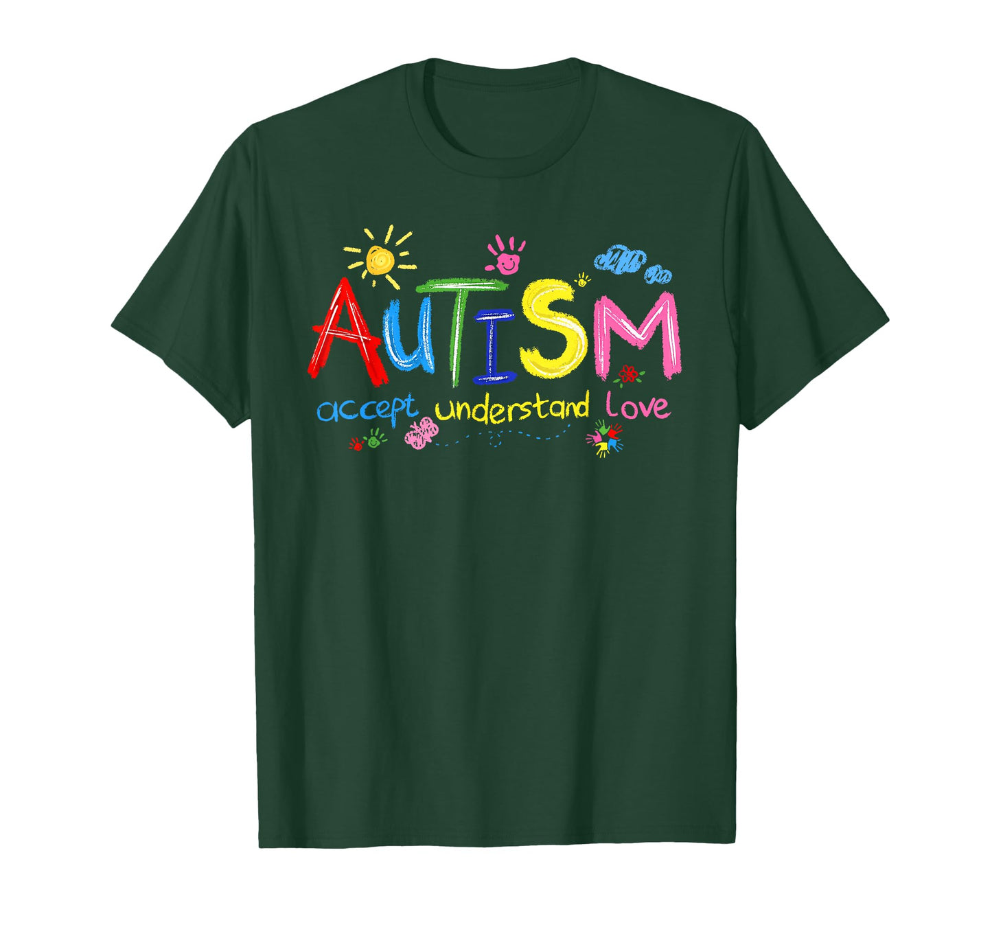 Autism Awareness Autistic Crayons Accept Understand Love T-Shirt
