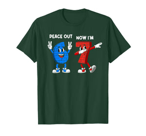 Peace Out 6 Now I'm 7 Year Old Birthday 67 Dabbing Boys Kids T-Shirt