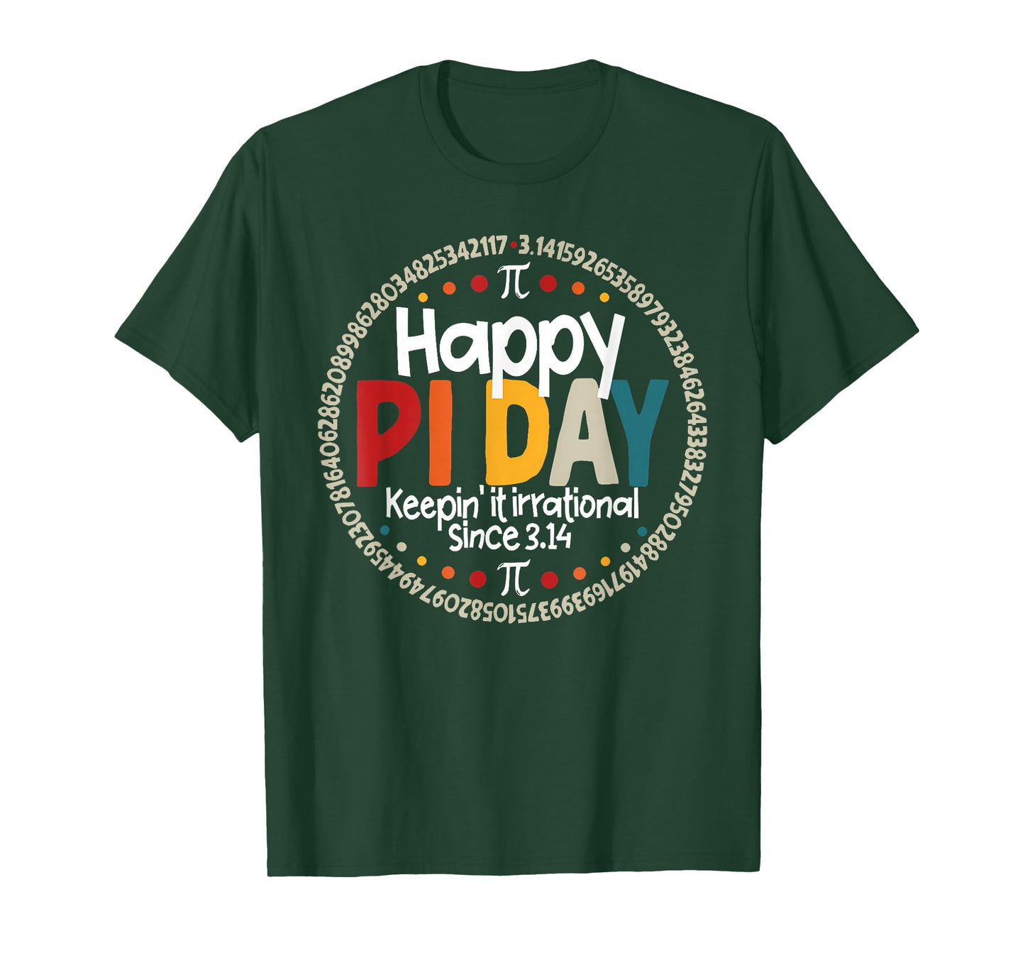 Pi Day Shirt for Teacher Vintage 3.14 Pi Digits Happy Pi Day T-Shirt