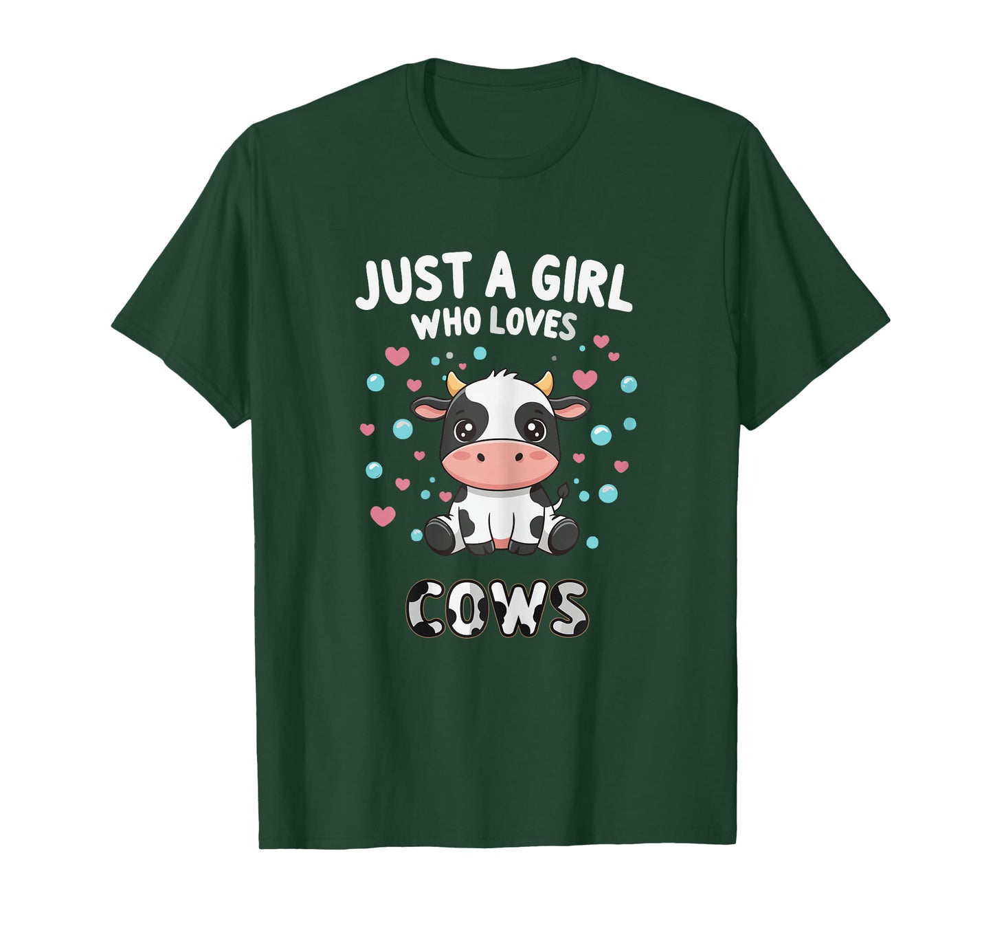 Kawaii Cow Just A Girl Who Loves Cows Shirts for Girls T-Shirt