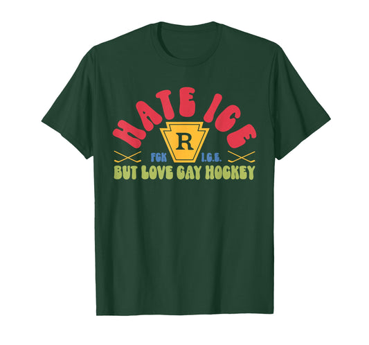 Hate Ice But Love Gay Hockey T-Shirt