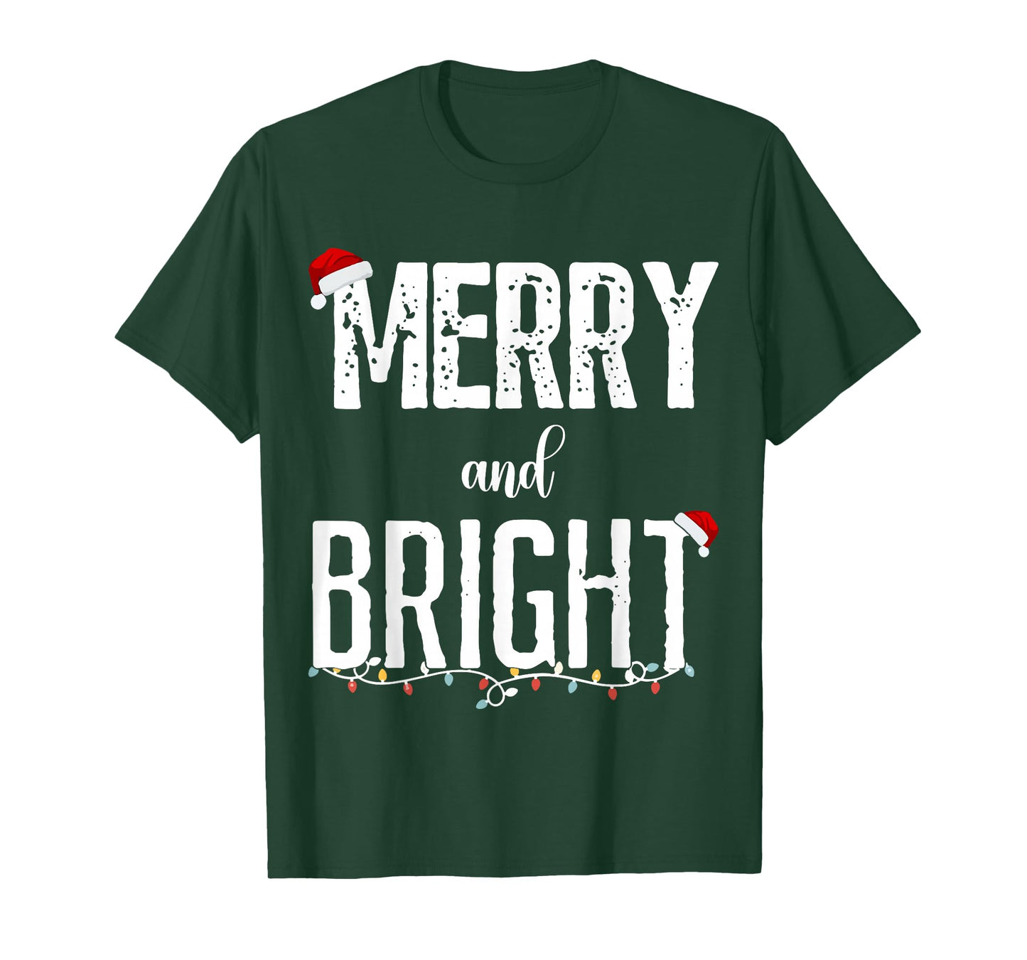 I'm Trying to Feel Merry and Bright Xmas Matching Couple T-Shirt