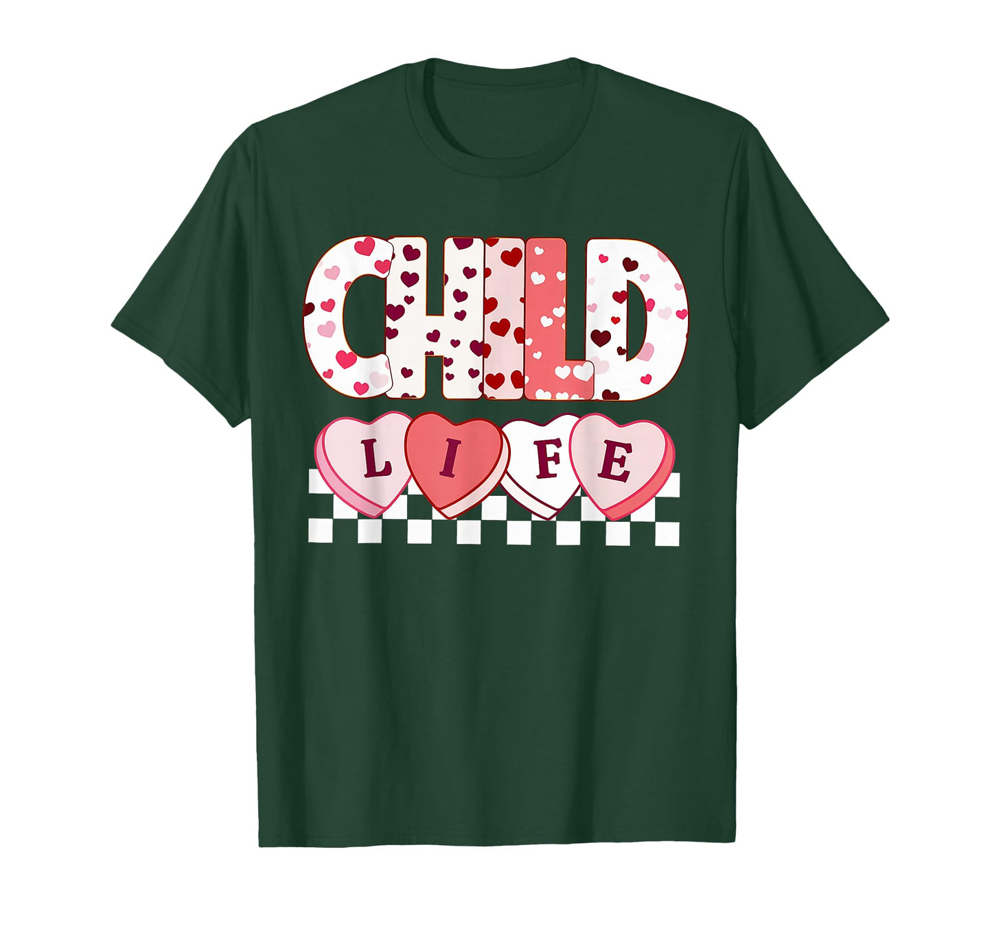 Hearts Candy Child Life Specialist Valentines Play Therapy T-Shirt