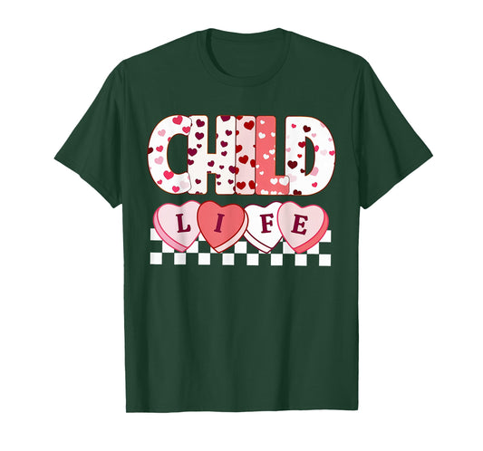 Hearts Candy Child Life Specialist Valentines Play Therapy T-Shirt