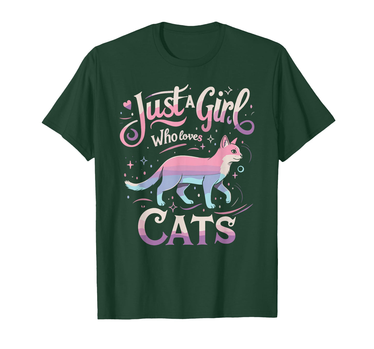 Just a Girl Who Loves Cats Men Women T-Shirt T-Shirt