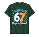 I Survived 67 Days of School Funny Meme Teacher Student T-Shirt