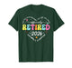 Officially Retired 2026 Heart Women Mom Retirement Gift T-Shirt