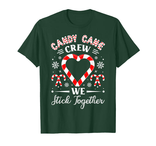 Candy Cane Crew Funny Christmas Holiday Party Men Women T-Shirt