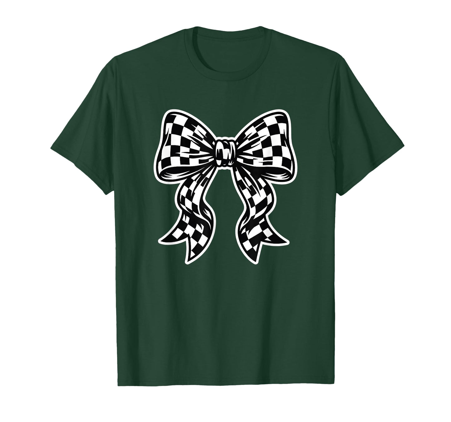 Race Checkered Coquette Bow Racing for Men Women Kids Girls T-Shirt