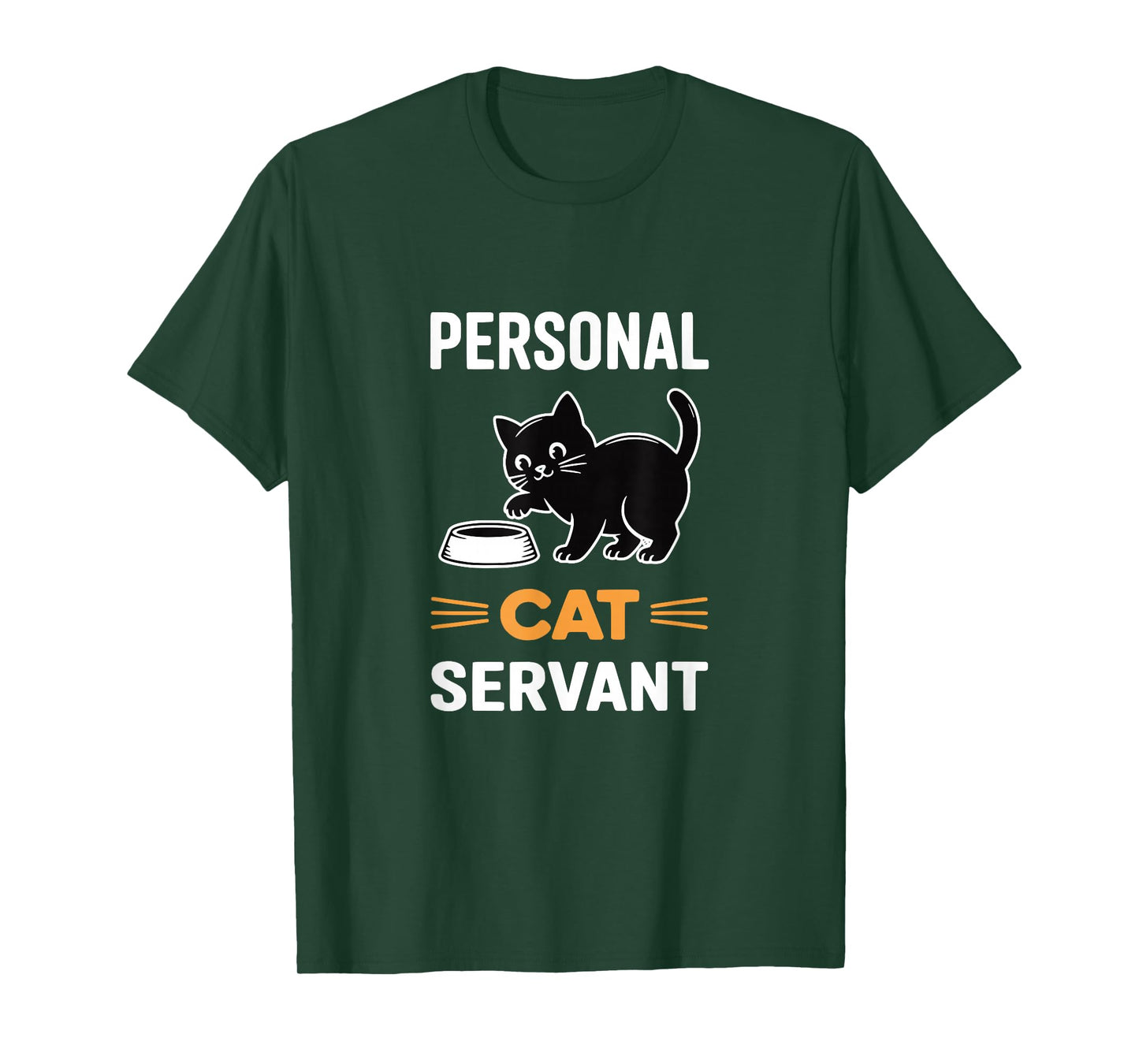 Funny Black Cat Personal Servant of Tiny Furry Overlord T-Shirt