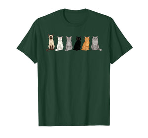 Cute Cartoon Cats for Cat Lovers Funny Cat Breed Gifts T-Shirt