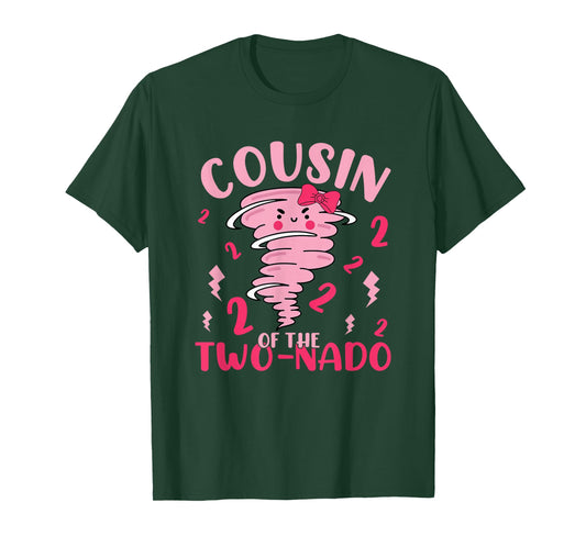 Cousin of The Two-nado Tornado Theme 2nd Birthday Party T-Shirt