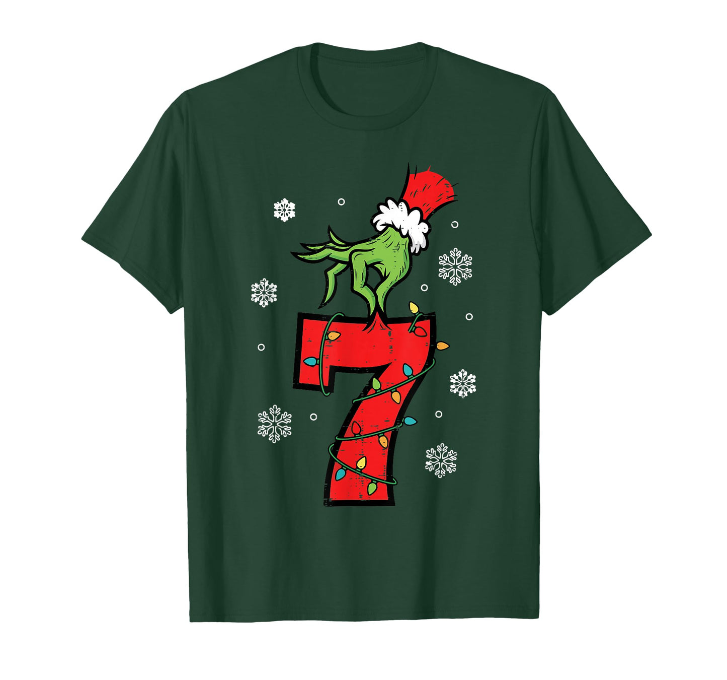 Number 7 Matching 67 Meme 6 7 Christmas Boys Youth Kids T-Shirt