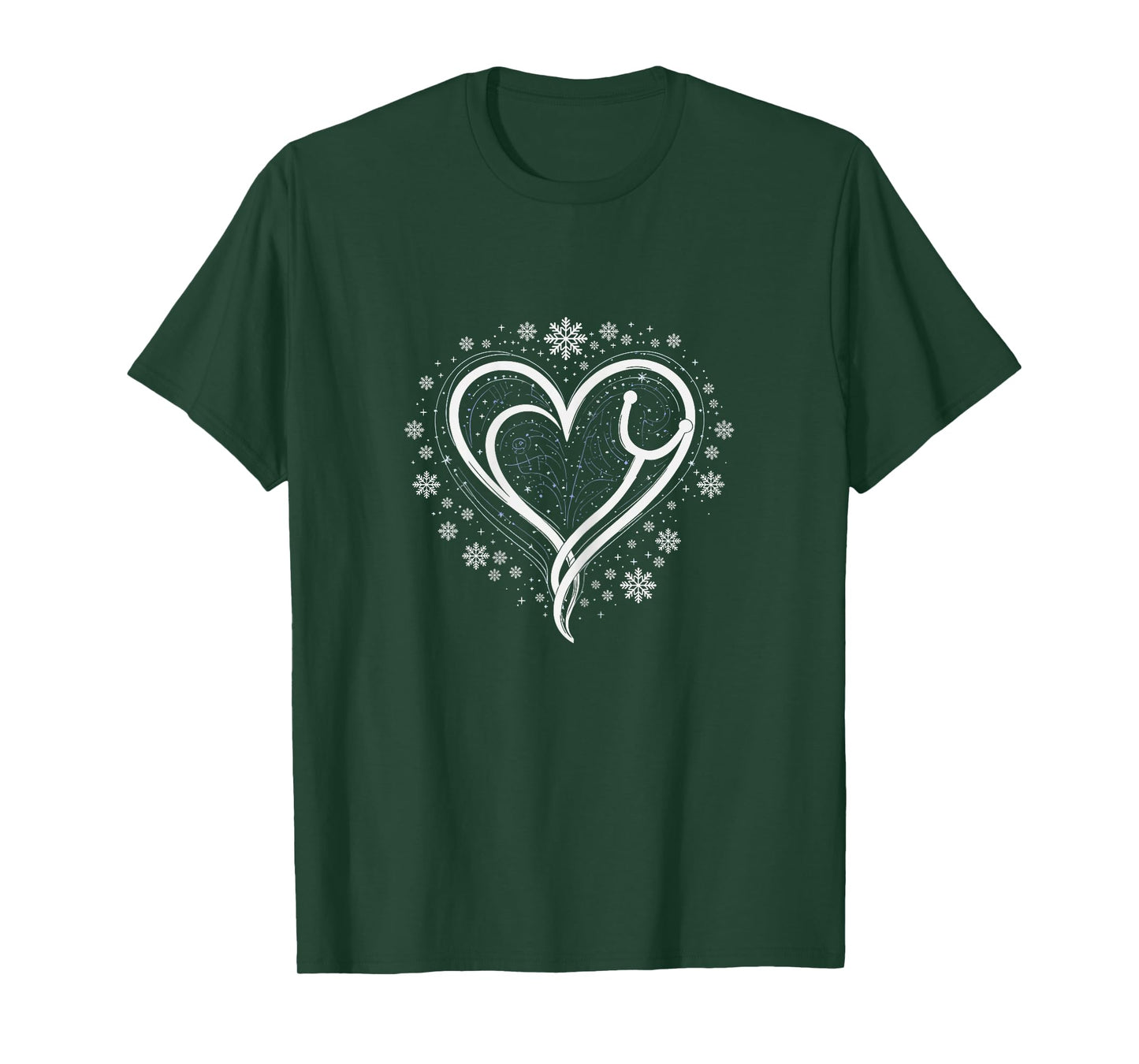 Nurse Heart Design Winter Love for Healthcare Workers T-Shirt