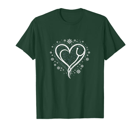 Nurse Heart Design Winter Love for Healthcare Workers T-Shirt