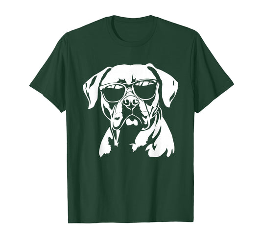 Boxer Dog Sunglasses T-Shirt