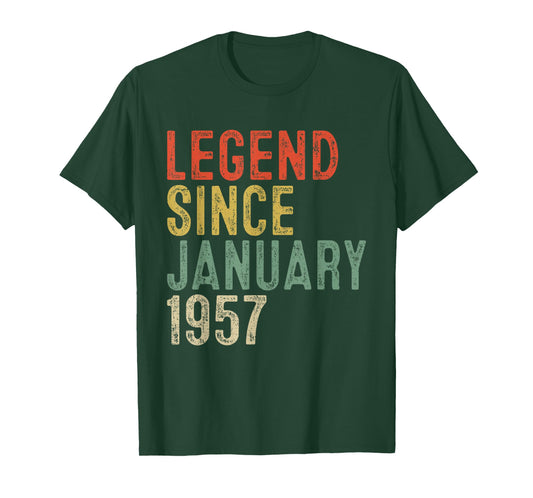 Legend Since January 1957 69th Birthday Gifts 69 Year Old T-Shirt