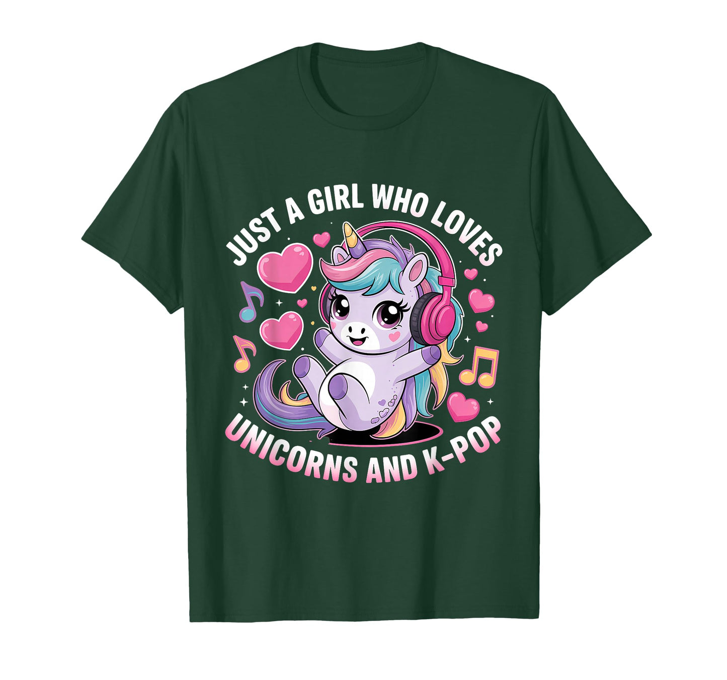 Just A Girl Who Loves Unicorns and K-Pop Girl K Pop Kpop T-Shirt