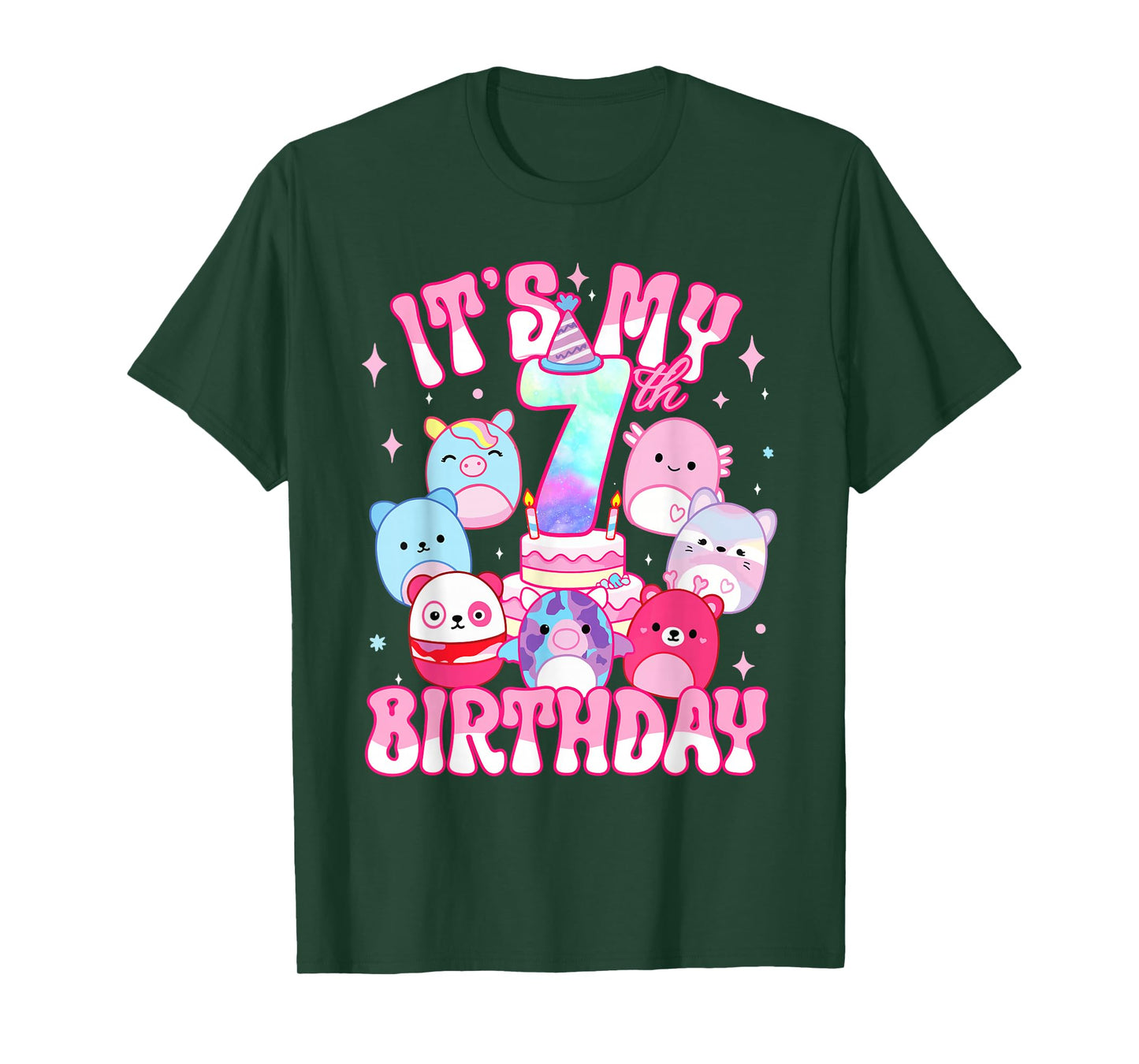 It's My 7th Birthday Squish Squad Girls Kids T-Shirt