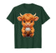 Highland Cow Iced Coffee Cute Country Animal T-Shirt