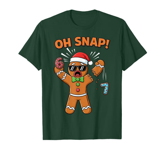 Funny Oh Snap 67 Six Seven Meme Gingerbread Man T-Shirt