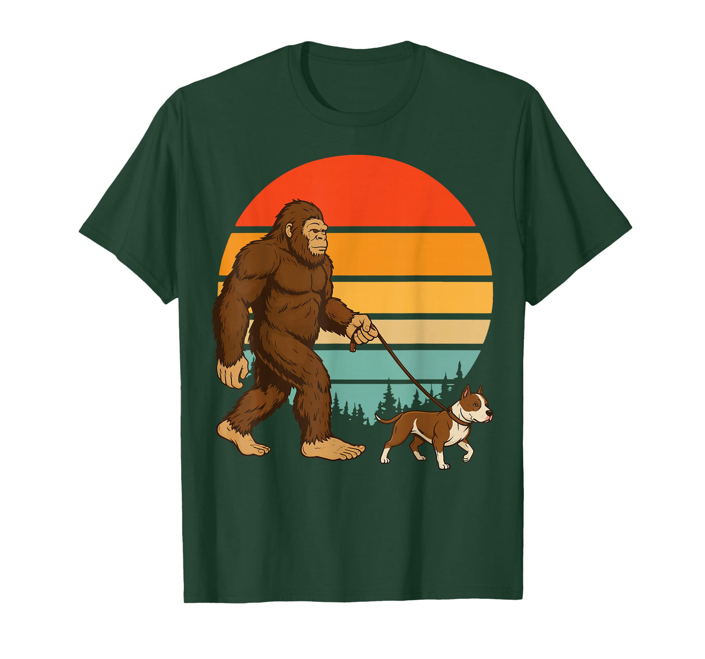 Bigfoot Pit Bull Retro Pitbull T-Shirt