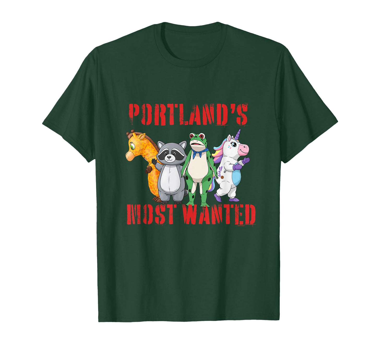 Funny Portland Protest Inflatable Protester Parody Frog T-Shirt