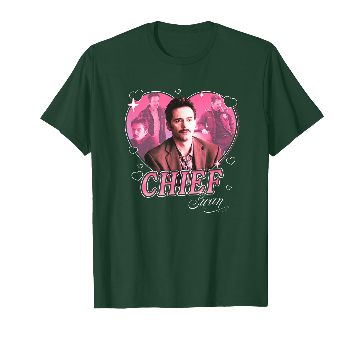 Twilight Chief Charlie Swan Hearts Dad Crush Movie T-Shirt
