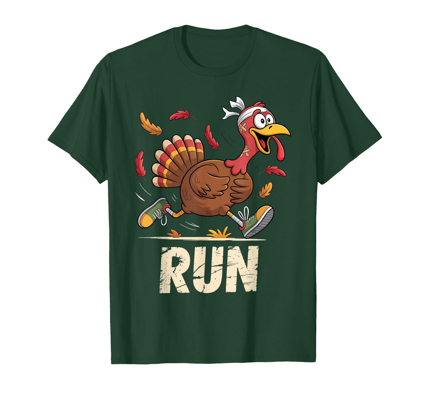 Turkey Run Thanksgiving Running Turkey T-Shirt