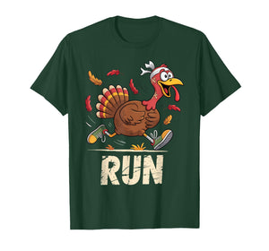 Turkey Run Thanksgiving Running Turkey T-Shirt
