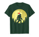 Funny Christmas Bigfoot Santa Hat Moon Sasquatch Mens T-Shirt
