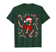 Funny Red and White Candy Cane Xmas Lights Santa Christmas T-Shirt