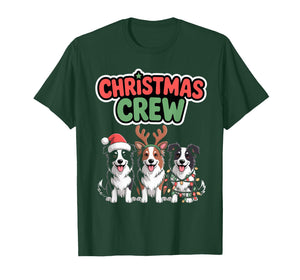 Christmas Crew Xmas Puppy Dog Funny Christmas Border Collie T-Shirt