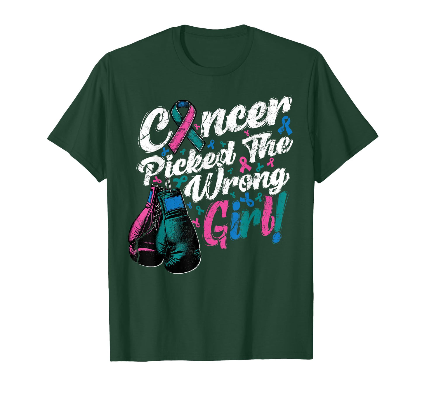 Thyroid Cancer Picked The Wrong Girl Awareness Support Squad T-Shirt