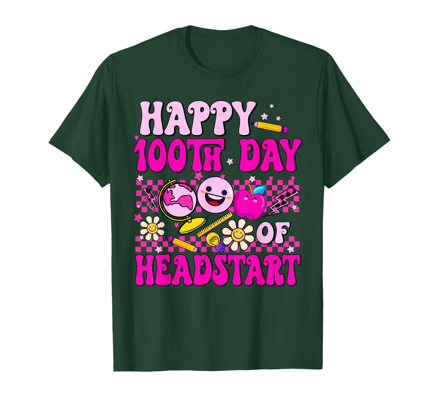 Happy 100th Day of Headstart 100 Days of School Headstart T-Shirt