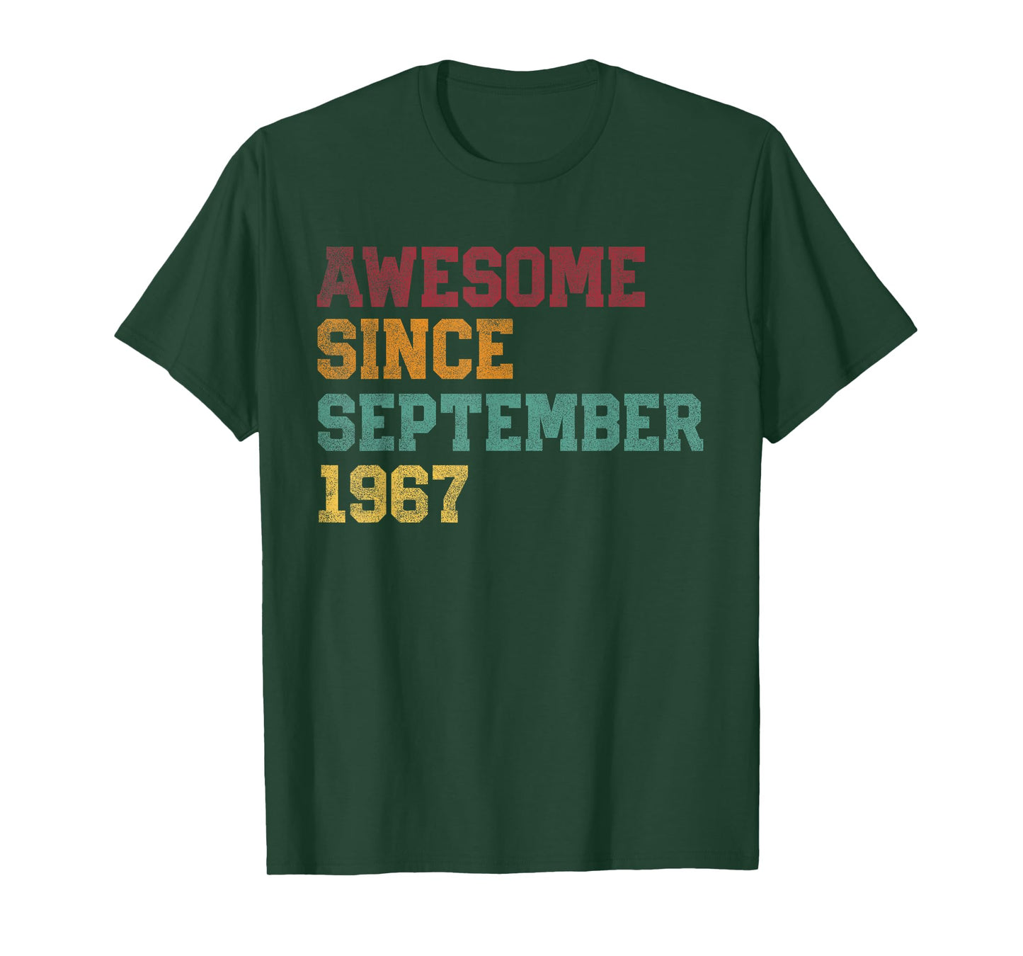 Awesome Since September 1967 59th Birthday 59 Years Old T-Shirt