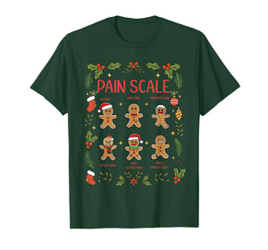 Pain Scale Gingerbread Assessment RN ER Nurse Christmas T-Shirt
