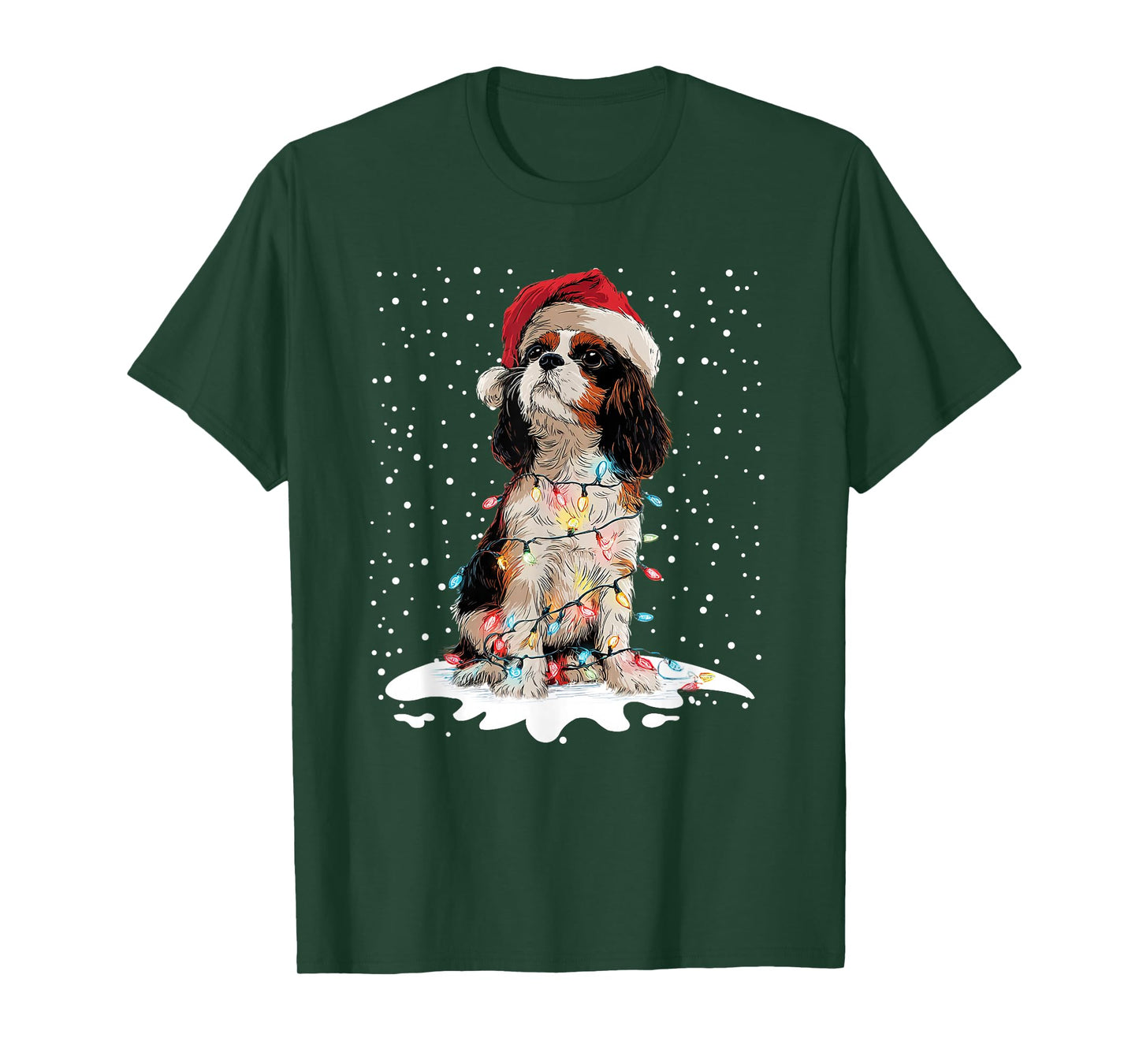 Cavalier King Charles Spaniel Dog Christmas Pajama Men Women T-Shirt