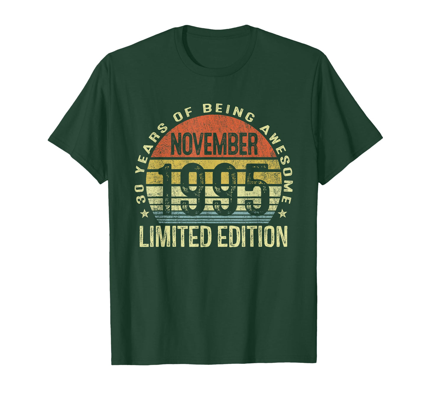 November 1995 30th Birthday Gifts for Men Women 30 Year Old T-Shirt