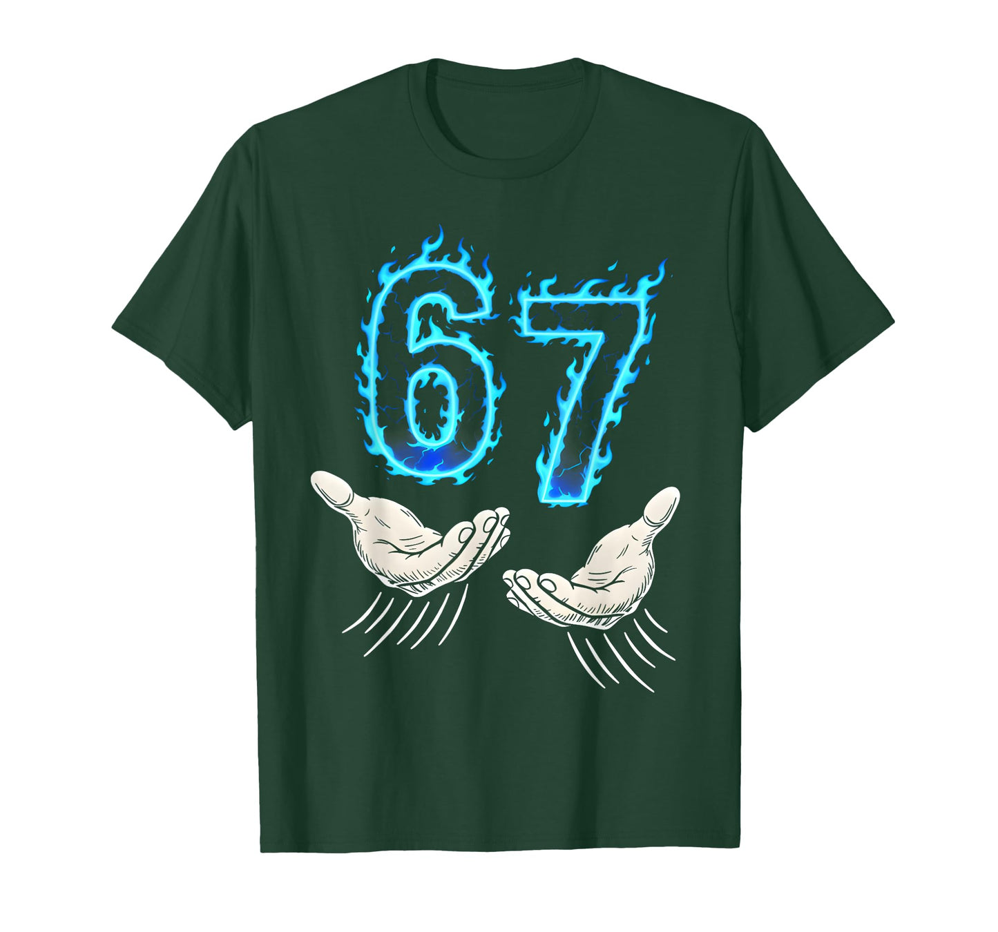 Six Seven 6 7 Meme Hand 67 T-Shirt
