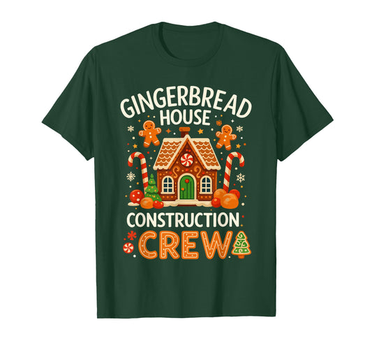 Gingerbread Man Costume Gingerbread House Construction Crew T-Shirt
