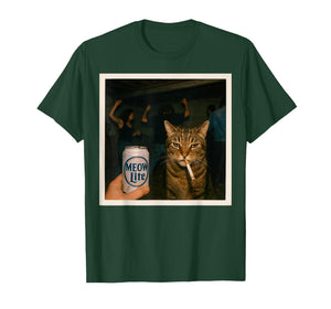 Meow Lite Party Cat Stupid Brainrot Humor Aesthetic T-Shirt