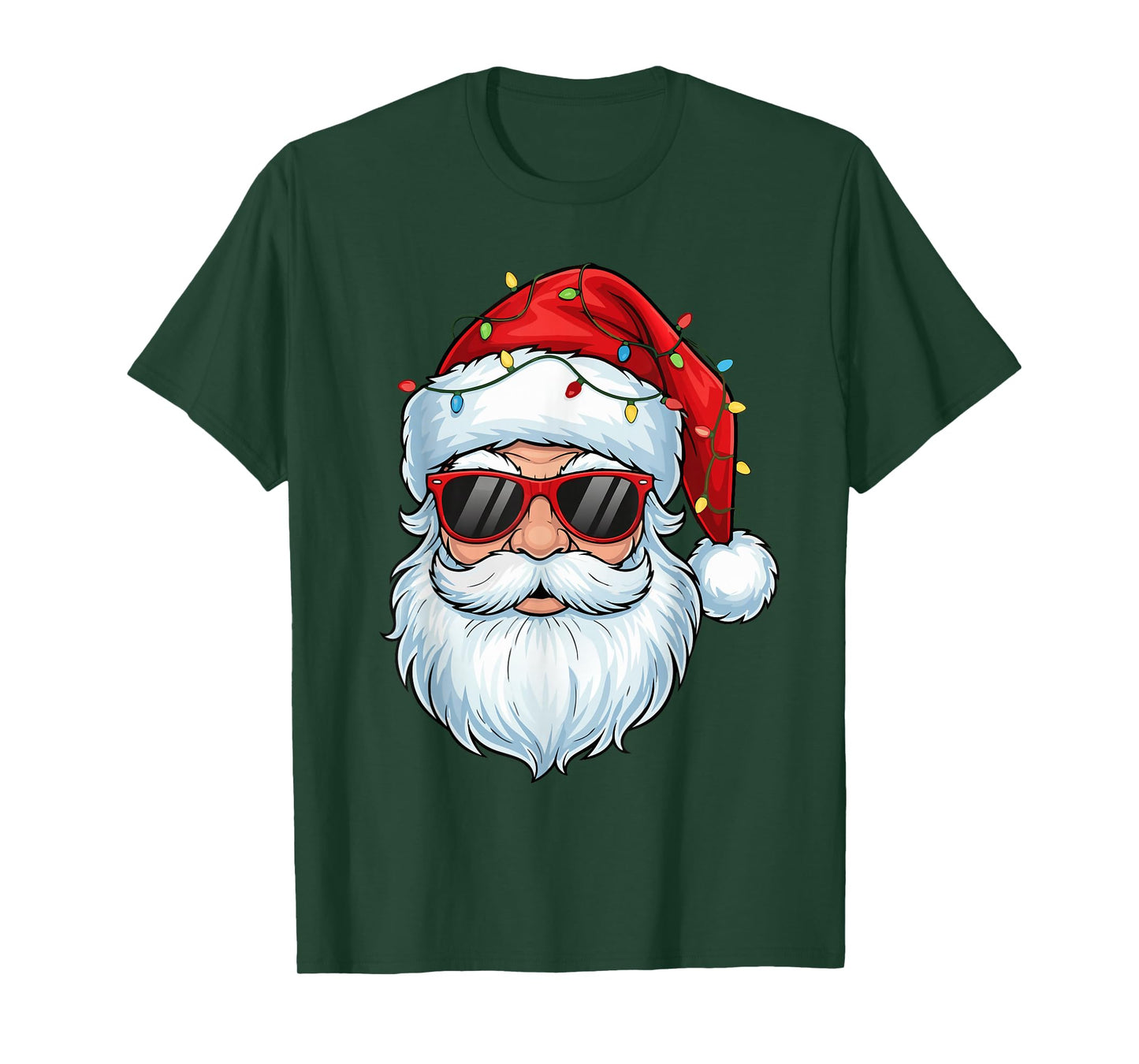 Cool Santa Claus Face Retro Sunglasses Christmas Men Boys T-Shirt