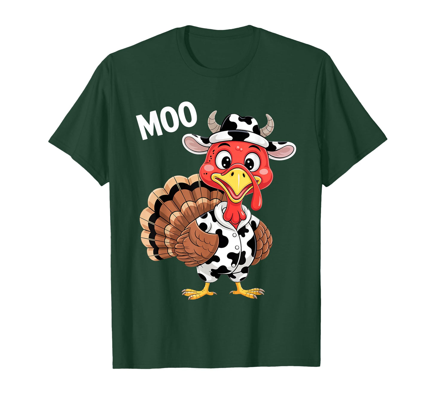 Turkey Moo Shirt Adult Men Women Kids Funny Thanksgiving Day T-Shirt