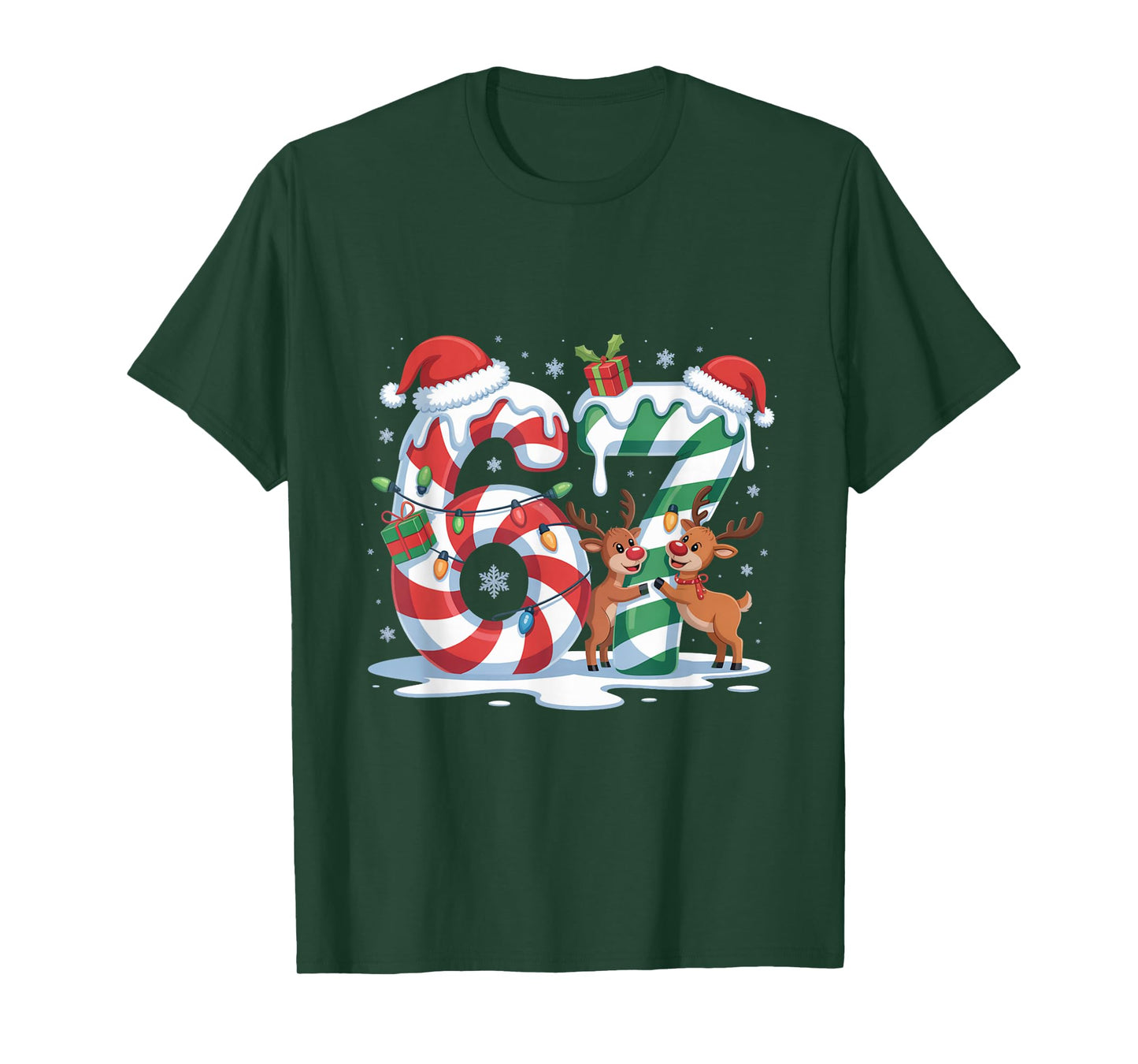 Christmas 67 Funny Xmas Six Seven Ugly Sweater 6-7 T-Shirt