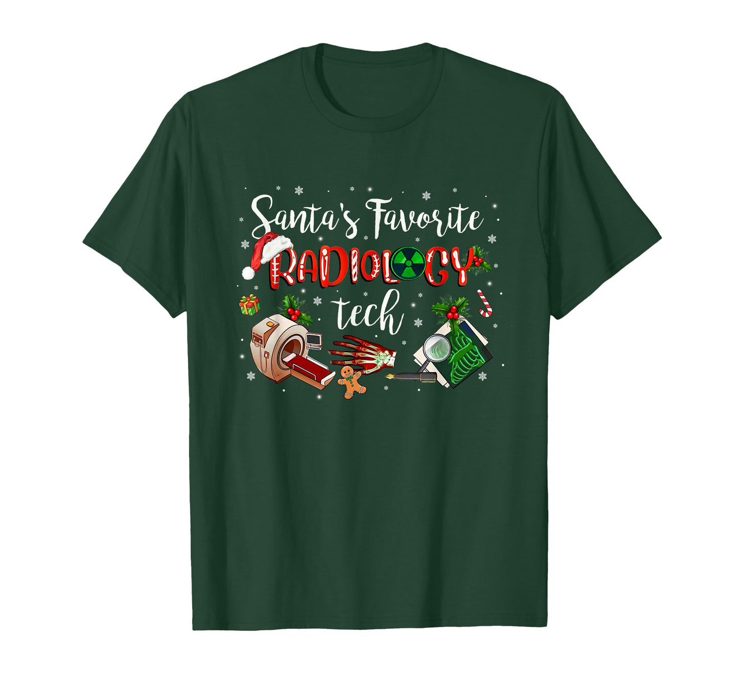 Radiologic Technologist Rad Tech Christmas CT MRI Tech T-Shirt