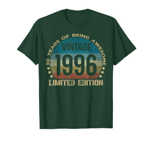 30 Year Old Gifts Vintage 1996 Limited Edition 30th Birthday T-Shirt