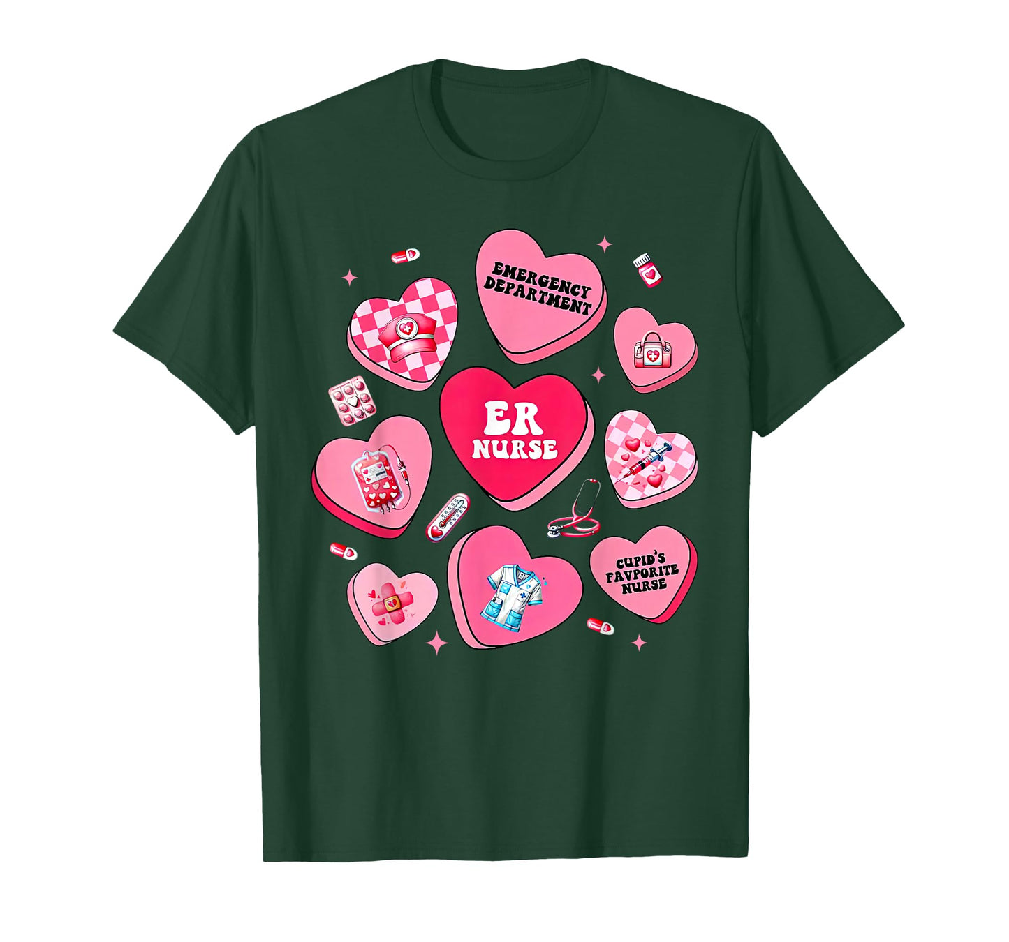 Emergency Department Candy Heart Valentine ER Emergency Room T-Shirt